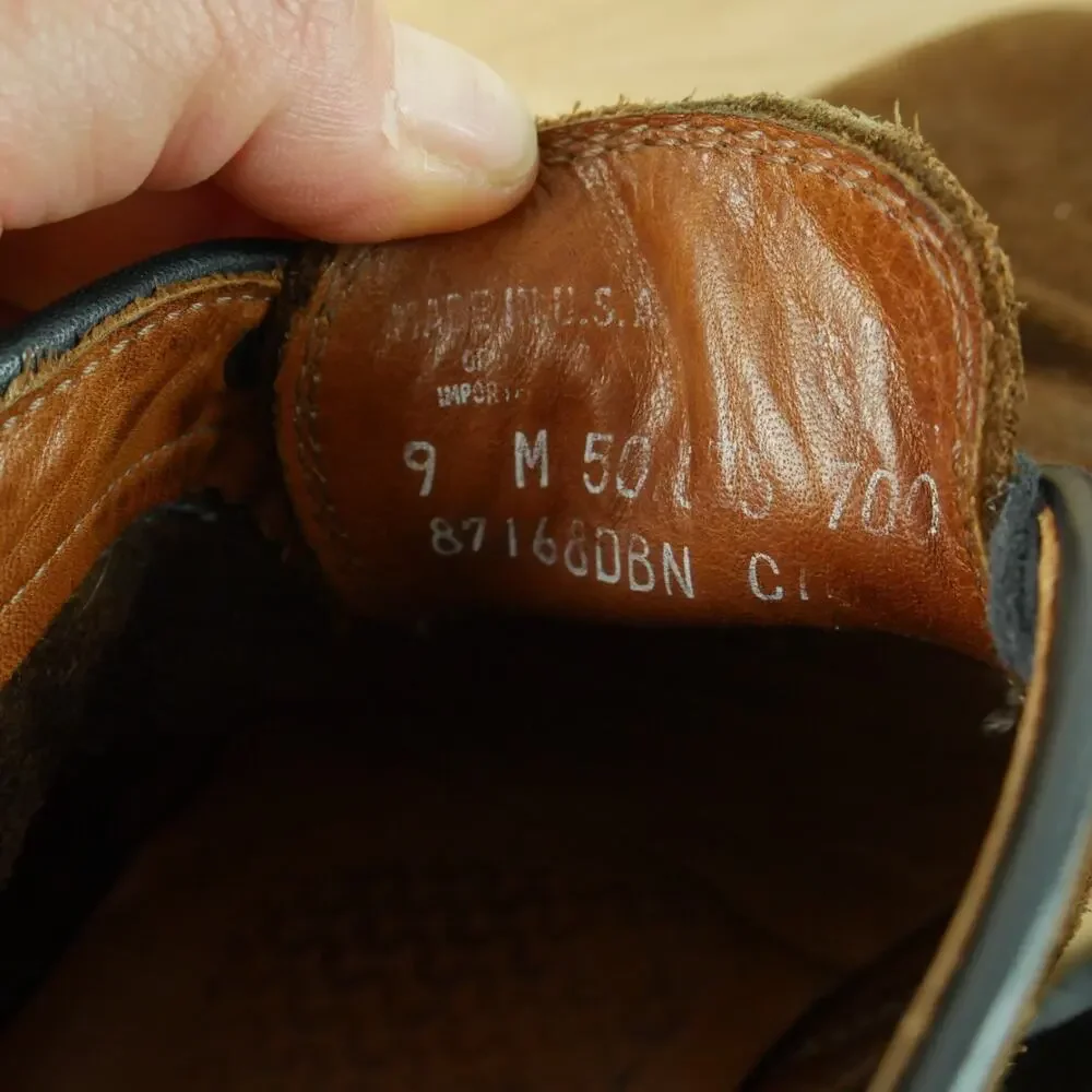 FRYE Men's Chukka Boots 9B Brown Suede USA Made Lace Up Shoes Desert‎ Patina